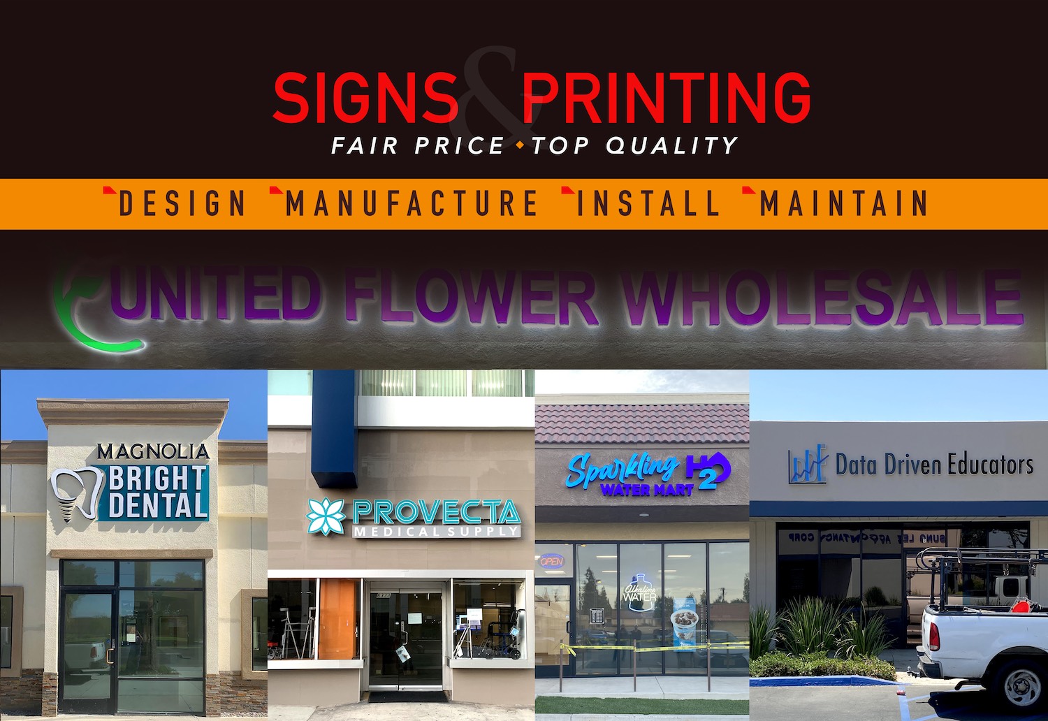 Custom Signs and printing in USA banner